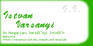 istvan varsanyi business card
